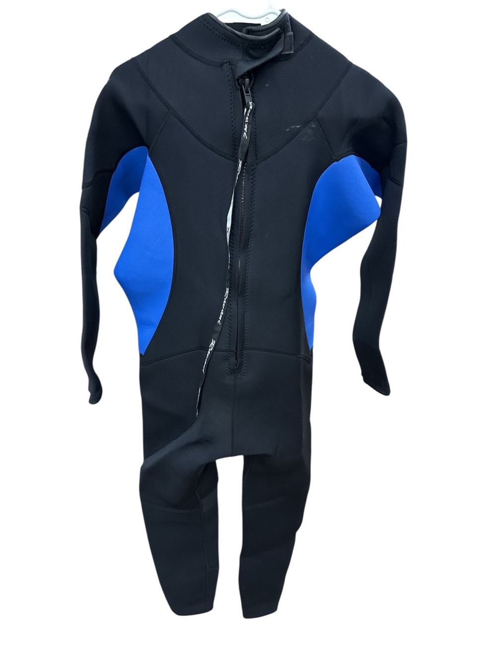 Men's Black and Blue Neoprene Swim Rash Guard - Long Sleeve
